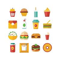 Food and Drink Icon Set Collection for Documents, Websites and Mobile Applications vector