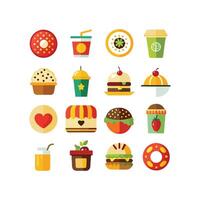Food and Drink Icon Set Collection for Documents, Websites and Mobile Applications vector
