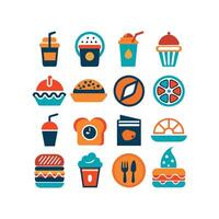 Food and Drink Icon Set Collection for Documents, Websites and Mobile Applications vector