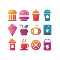 Food and Drink Icon Set Collection for Documents, Websites and Mobile Applications vector