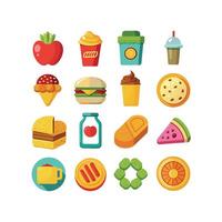Food and Drink Icon Set Collection for Documents, Websites and Mobile Applications vector