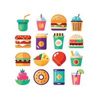 Food and Drink Icon Set Collection for Documents, Websites and Mobile Applications vector
