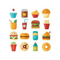 Food and Drink Icon Set Collection for Documents, Websites and Mobile Applications vector