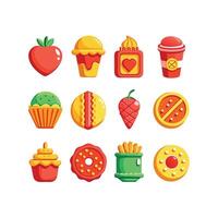 Food and Drink Icon Set Collection for Documents, Websites and Mobile Applications vector