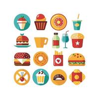 Food and Drink Icon Set Collection for Documents, Websites and Mobile Applications vector