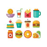 Food and Drink Icon Set Collection for Documents, Websites and Mobile Applications vector