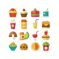 Food and Drink Icon Set Collection for Documents, Websites and Mobile Applications vector