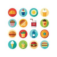 Food and Drink Icon Set Collection for Documents, Websites and Mobile Applications vector