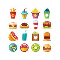 Food and Drink Icon Set Collection for Documents, Websites and Mobile Applications vector