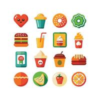 Food and Drink Icon Set Collection for Documents, Websites and Mobile Applications vector