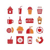 Food and Drink Icon Set Collection for Documents, Websites and Mobile Applications vector