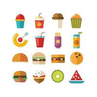 Food and Drink Icon Set Collection for Documents, Websites and Mobile Applications vector