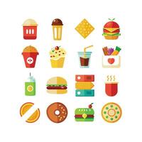 Food and Drink Icon Set Collection for Documents, Websites and Mobile Applications vector