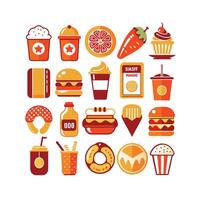 Food and Drink Icon Set Collection for Documents, Websites and Mobile Applications vector