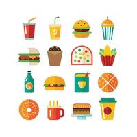 Food and Drink Icon Set Collection for Documents, Websites and Mobile Applications vector