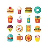Food and Drink Icon Set Collection for Documents, Websites and Mobile Applications vector