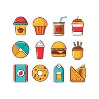 Food and Drink Icon Set Collection for Documents, Websites and Mobile Applications vector