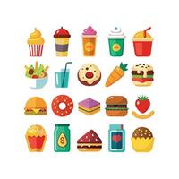Food and Drink Icon Set Collection for Documents, Websites and Mobile Applications vector