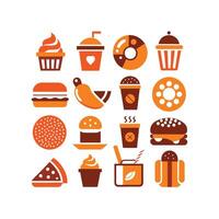 Food and Drink Icon Set Collection for Documents, Websites and Mobile Applications vector
