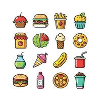 Food and Drink Icon Set Collection for Documents, Websites and Mobile Applications vector