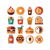 Food and Drink Icon Set Collection for Documents, Websites and Mobile Applications vector