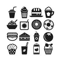Food and Drink Icon Set Collection for Documents, Websites and Mobile Applications vector