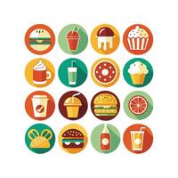 Food and Drink Icon Set Collection for Documents, Websites and Mobile Applications vector