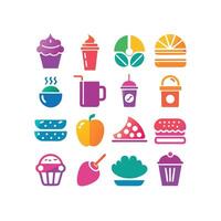 Food and Drink Icon Set Collection for Documents, Websites and Mobile Applications vector