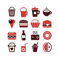Food and Drink Icon Set Collection for Documents, Websites and Mobile Applications vector