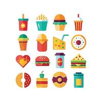 Food and Drink Icon Set Collection for Documents, Websites and Mobile Applications vector