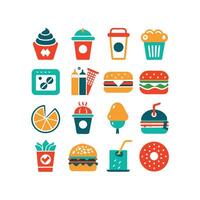 Food and Drink Icon Set Collection for Documents, Websites and Mobile Applications vector