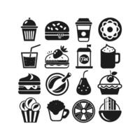 Food and Drink Icon Set Collection for Documents, Websites and Mobile Applications vector