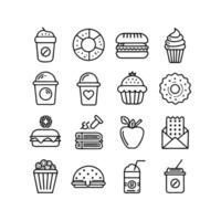 Food and Drink Icon Set Collection for Documents, Websites and Mobile Applications vector