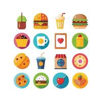 Food and Drink Icon Set Collection for Documents, Websites and Mobile Applications vector