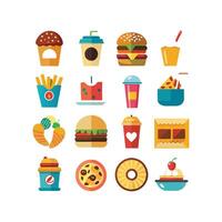 Food and Drink Icon Set Collection for Documents, Websites and Mobile Applications vector