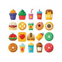 Food and Drink Icon Set Collection for Documents, Websites and Mobile Applications vector