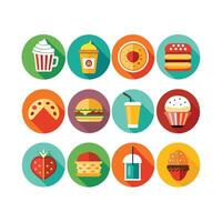 Food and Drink Icon Set Collection for Documents, Websites and Mobile Applications vector