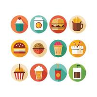 Food and Drink Icon Set Collection for Documents, Websites and Mobile Applications vector