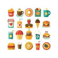 Food and Drink Icon Set Collection for Documents, Websites and Mobile Applications vector