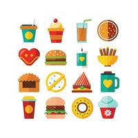 Food and Drink Icon Set Collection for Documents, Websites and Mobile Applications vector