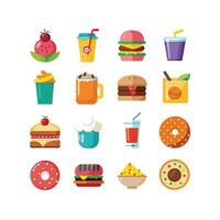 Food and Drink Icon Set Collection for Documents, Websites and Mobile Applications vector