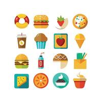 Food and Drink Icon Set Collection for Documents, Websites and Mobile Applications vector