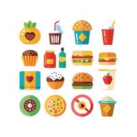 Food and Drink Icon Set Collection for Documents, Websites and Mobile Applications vector