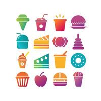 Food and Drink Icon Set Collection for Documents, Websites and Mobile Applications vector