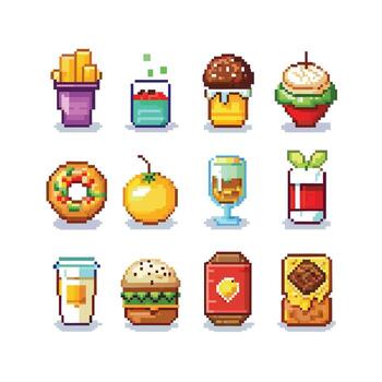 Food and Drink Icon Set Collection for Documents, Websites and Mobile Applications vector