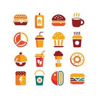 Food and Drink Icon Set Collection for Documents, Websites and Mobile Applications vector