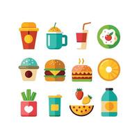 Food and Drink Icon Set Collection for Documents, Websites and Mobile Applications vector