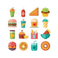 Food and Drink Icon Set Collection for Documents, Websites and Mobile Applications vector
