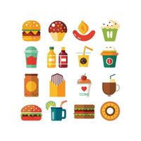 Food and Drink Icon Set Collection for Documents, Websites and Mobile Applications vector