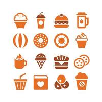 Food and Drink Icon Set Collection for Documents, Websites and Mobile Applications vector